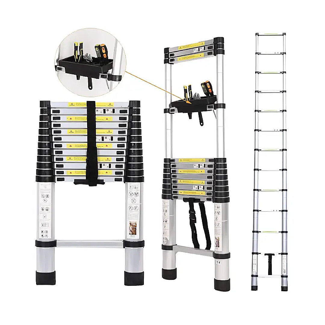 Sklopive teleskopske aluminijumske merdevine - 3,8 m