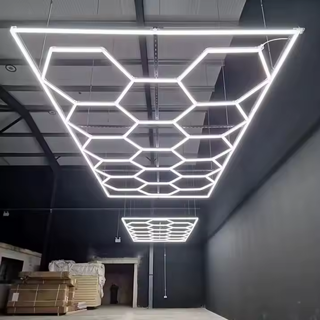 Heksagonalno LED osvetljenje za garaže i radionice (244x485 cm)