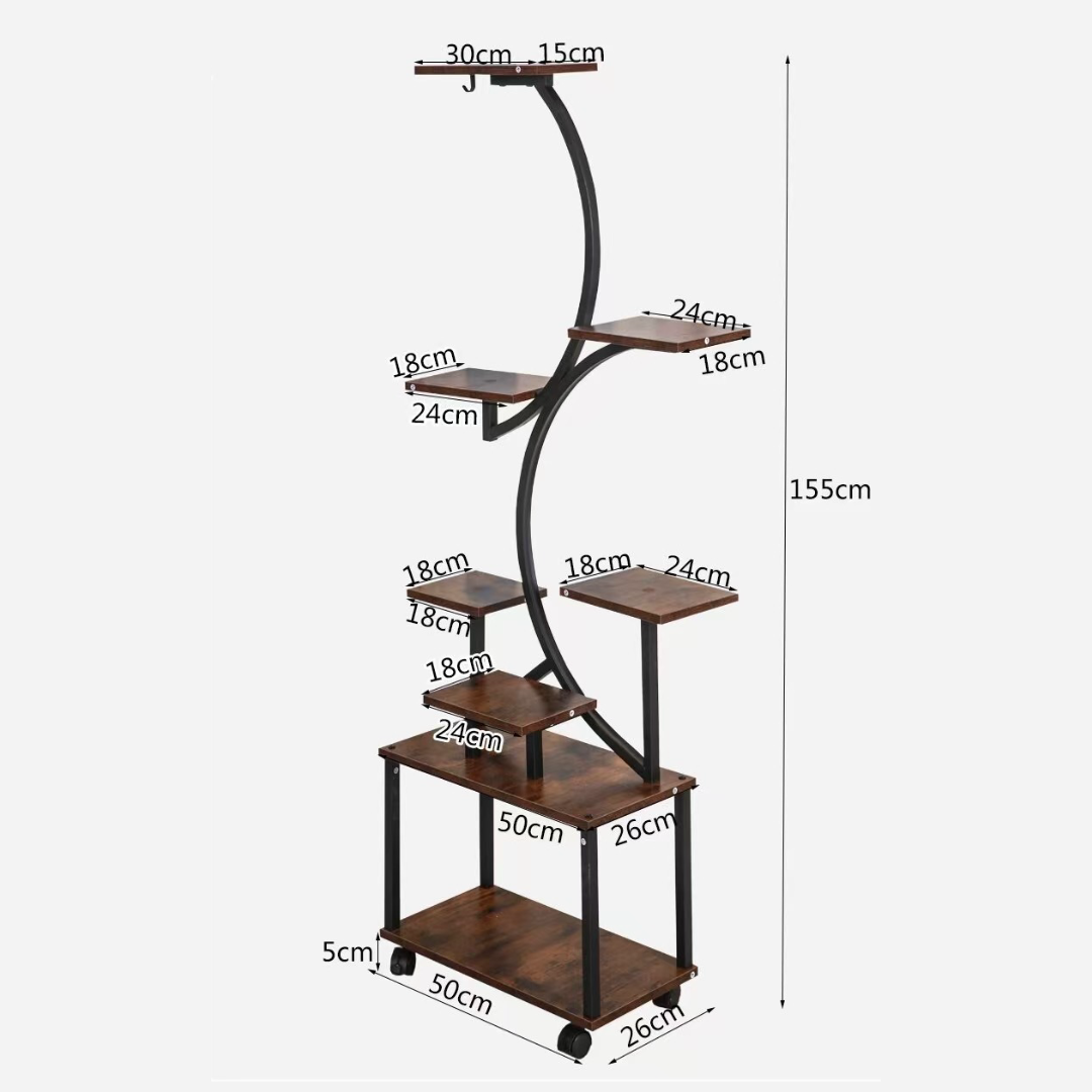 Stalak sa 8 polica – metalni unutrašnji/spoljašnji stalak
