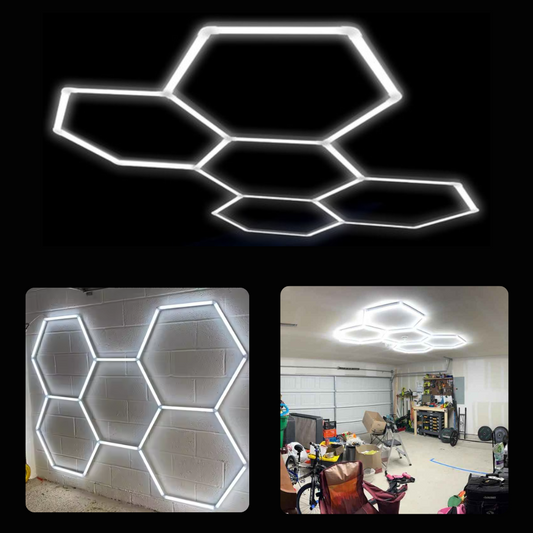 Heksagonalno LED osvetljenje za garaže i radionice (122x244 cm)