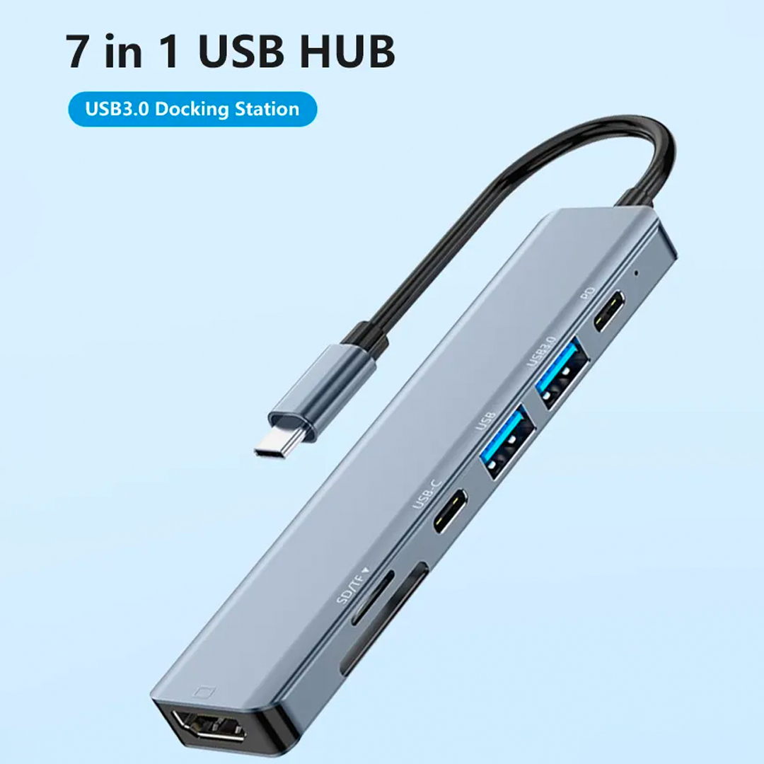 Multifunkcionalni 7-u-1 USB hab