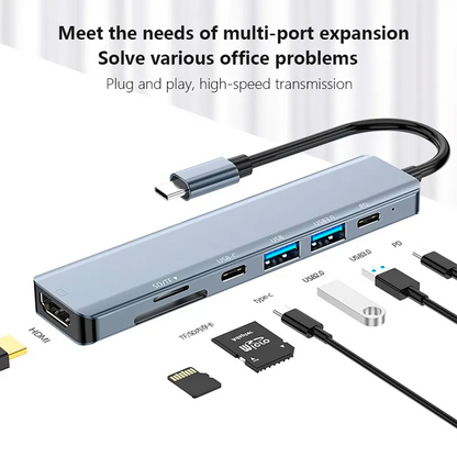 Multifunkcionalni 7-u-1 USB hab